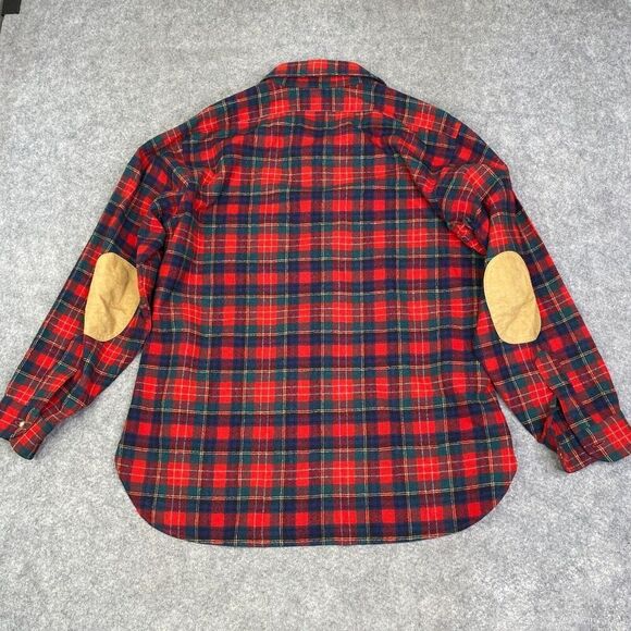 Vintage Pendleton Wool Shirt Men’s XL Christie Tartan Plaid USA Elbow Patch - Picture 8 of 8